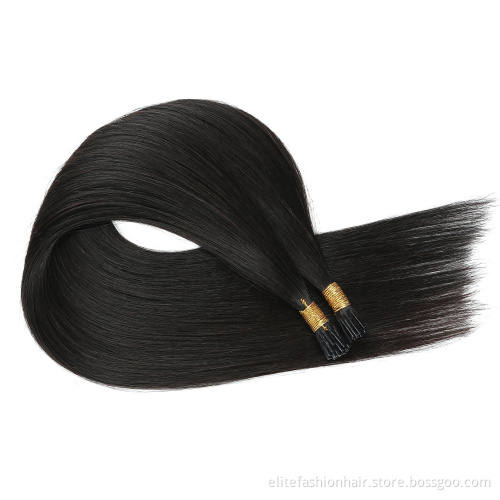 100% remy Virgin human hair Extensions Silky straight Stick I tip Hair Extension double drawn Pre Bonded I Tip Hair Extensions